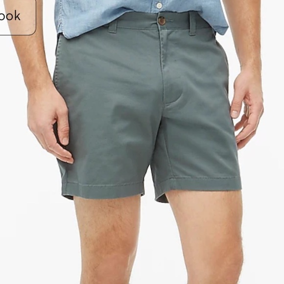 NWOT j crew 7" flex chino short Dark Eucalyptus - Picture 2 of 7